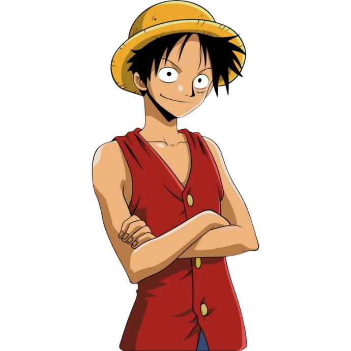 Luffy One Piece avec chapeau de paille – personnage principal du manga