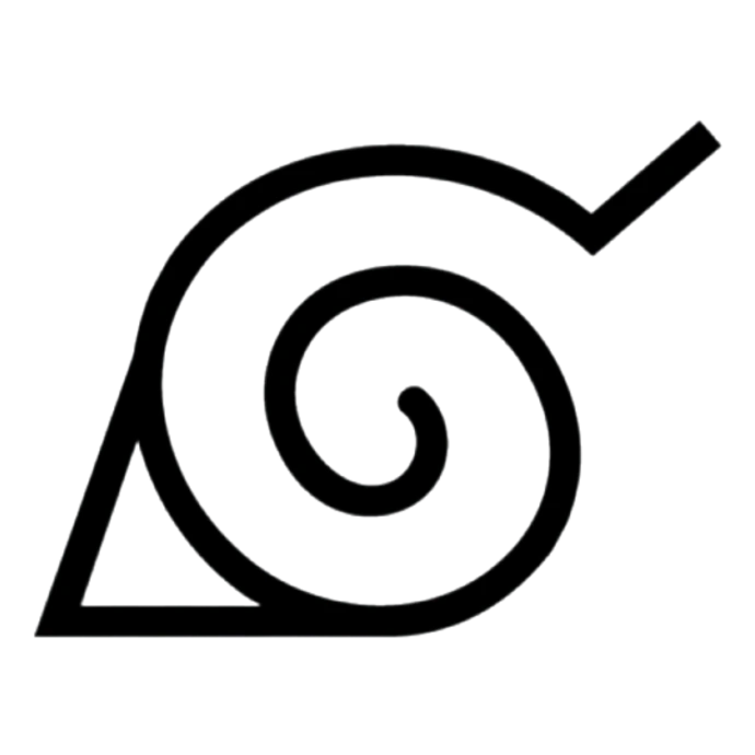 Symbole du village de Konoha – emblème officiel de l’univers Naruto
