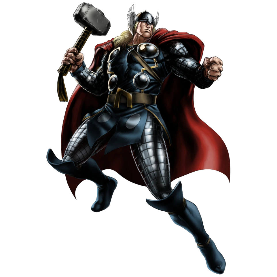 Figurine Thor avec marteau Mjolnir – dieu du tonnerre Marvel