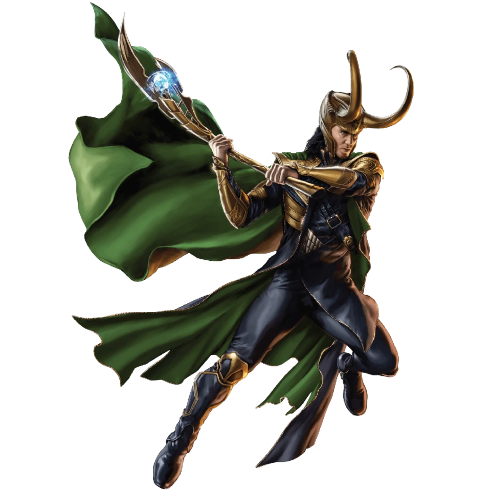 Figurine Loki avec casque doré – dieu de la malice Marvel
