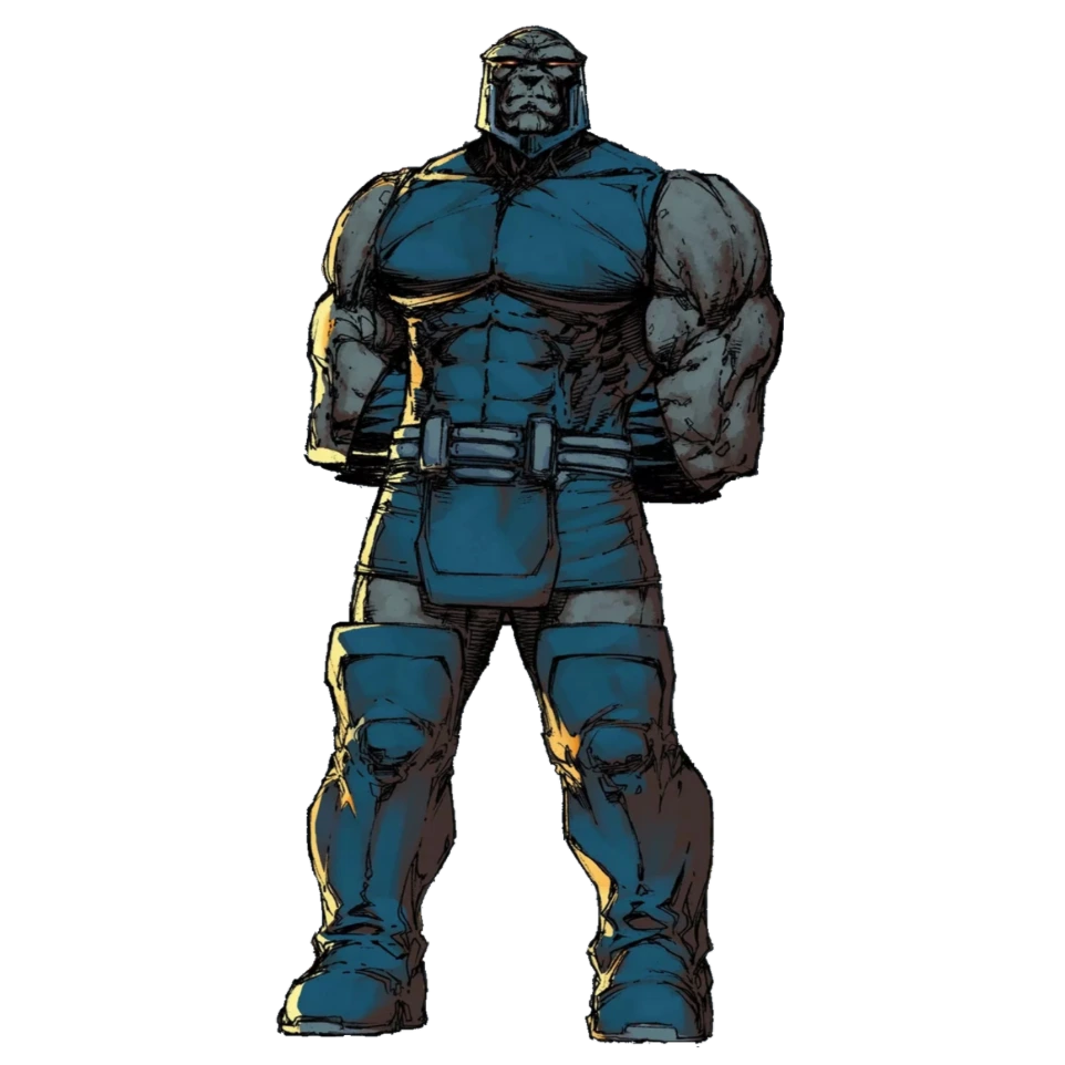 Darkseid tyran cosmique aux yeux brillants d’énergie Omega