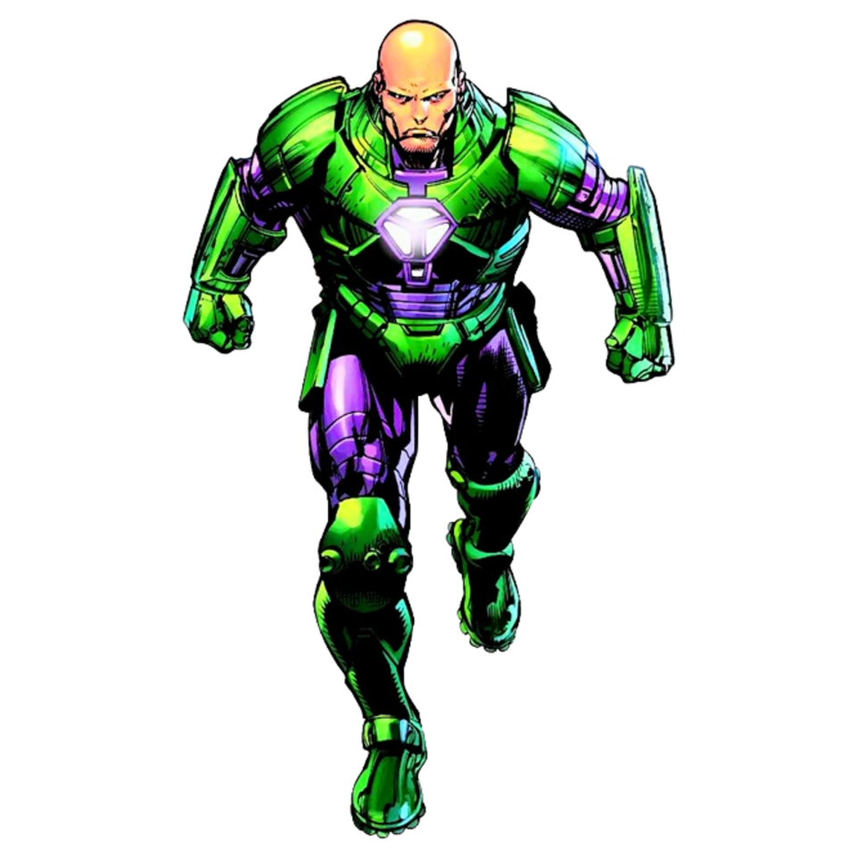 Figurine Lex Luthor armure high-tech verte