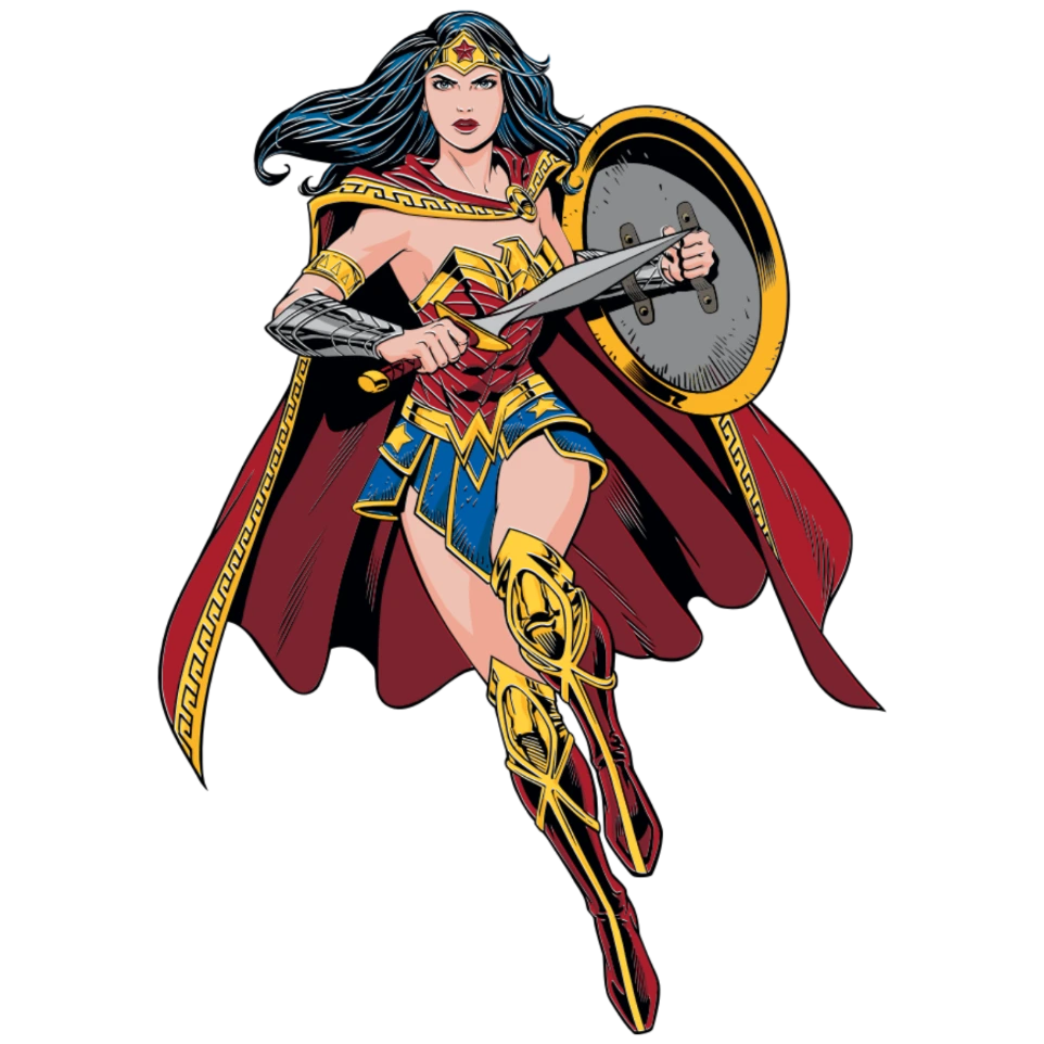 Wonder Woman guerrière amazone armée de son lasso doré