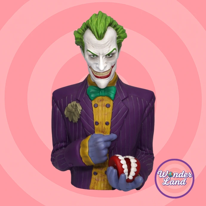 Figurine Joker costume violet et sourire malicieux