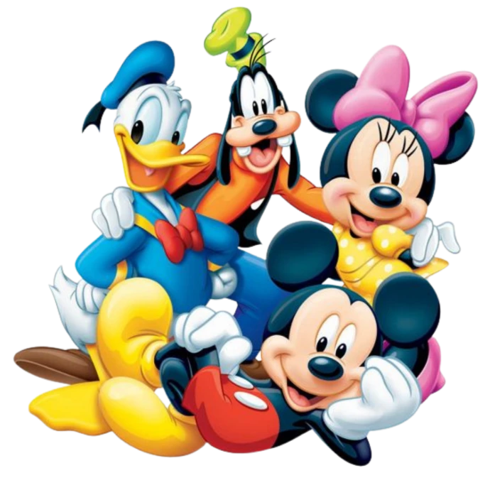 Figurines Mickey, Minnie, Donald et Dingo sous licence Disney officielle