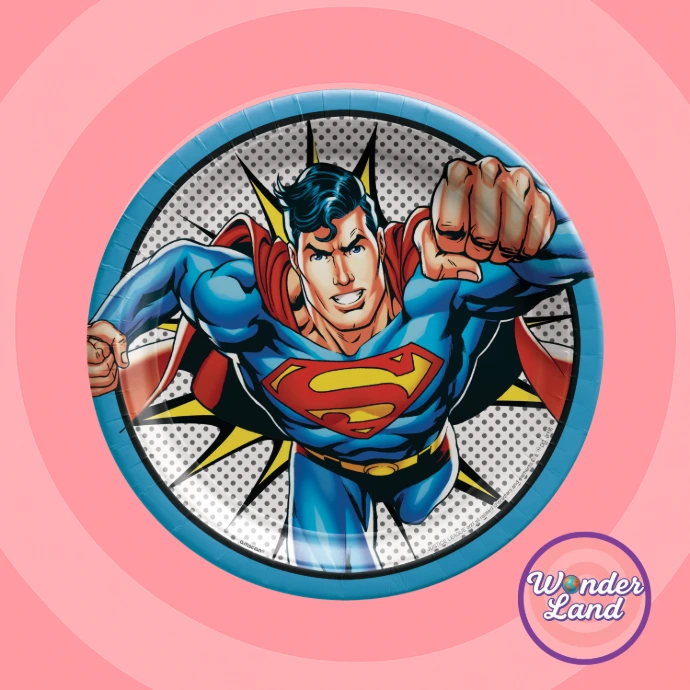 Assiette Superman DC Comics sous licence officielle